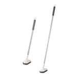 Long Handled Shower Scrub Brush with Extendable Pole for Bathroom Tiles - Front View