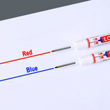 6Pcs Long Head Deep Hole Long Nosed Marker Multifunction Marker Deep Drill Hol - Top-Down View