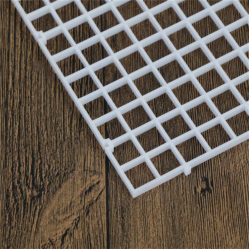 8Pcs Plastic Fish Grid Divider Durable  Holder Fish Tank Tray Egg Crate Aquarium - White