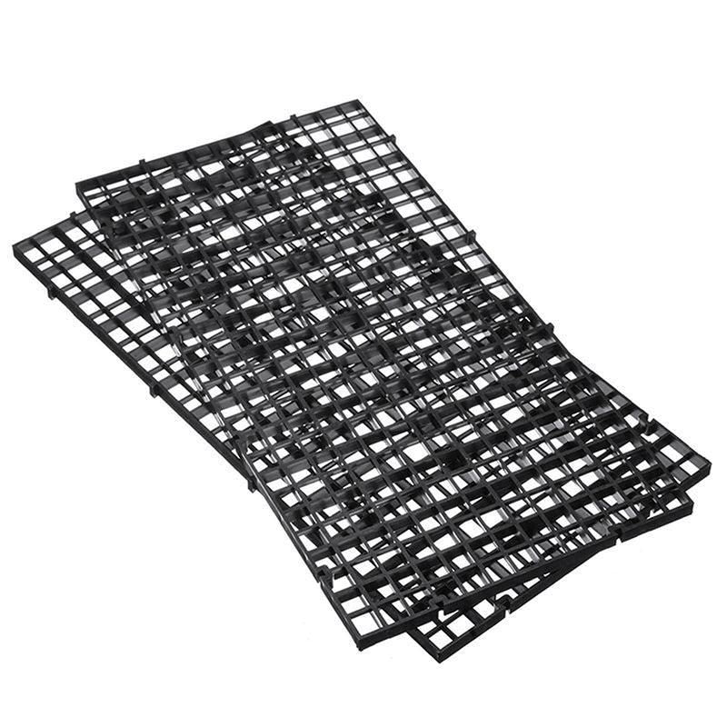8Pcs Plastic Fish Grid Divider Durable  Holder Fish Tank Tray Egg Crate Aquarium - White