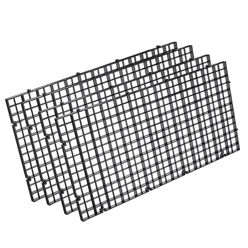 8Pcs Plastic Fish Grid Divider Durable  Holder Fish Tank Tray Egg Crate Aquarium - White