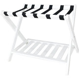 Foldable Luggage Rack Stand Portable Black Storage Shelf for Bedroom Travel