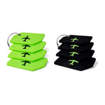 5PCS High-Quality Silicone Luggage Tags Name Address Boarding Pass Travel ID - Black