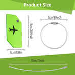 5PCS High-Quality Silicone Luggage Tags Name Address Boarding Pass Travel ID - Black