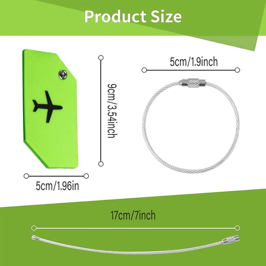 5PCS High-Quality Silicone Luggage Tags Name Address Boarding Pass Travel ID - Black