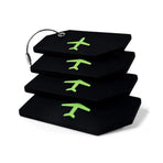 5PCS High-Quality Silicone Luggage Tags Name Address Boarding Pass Travel ID - Black