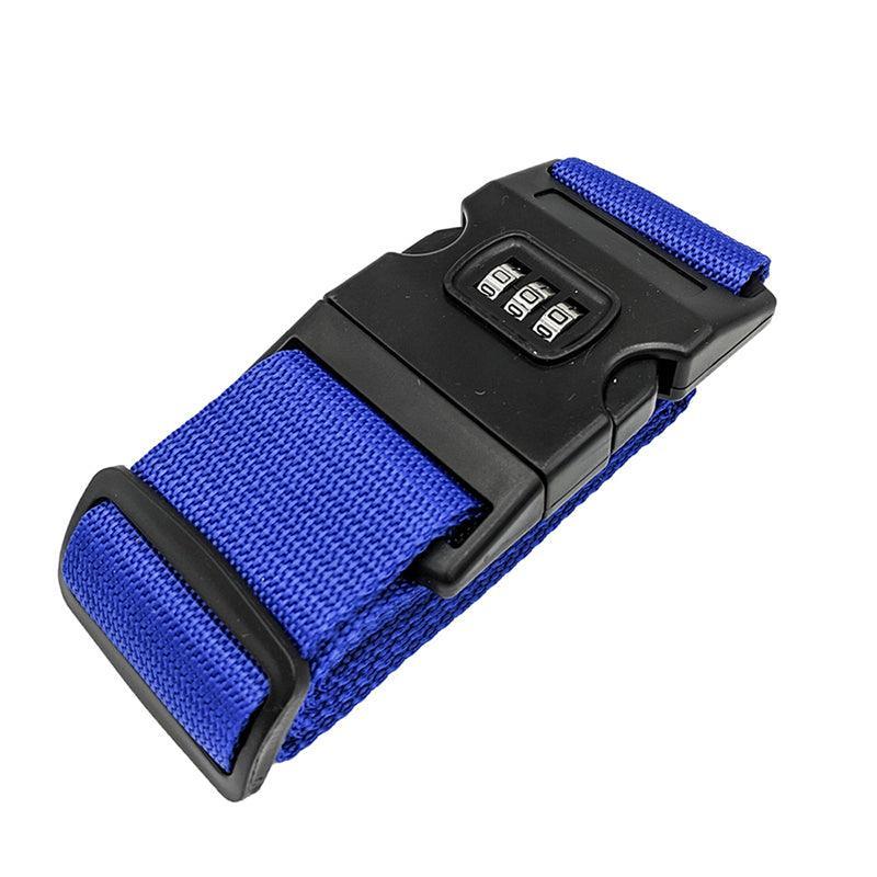 Luggage Strap Code Password Travel Suitcase Secure Lock Safe Nylon Packing Belt - Rose Red