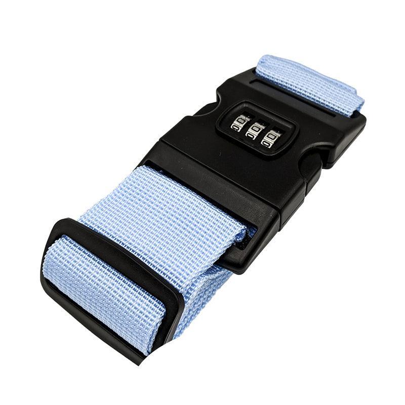 Luggage Strap Code Password Travel Suitcase Secure Lock Safe Nylon Packing Belt - Rose Red