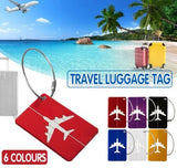 Luggage Tag Aluminum Travel Baggage Suitcase Identity Address Name Label Cards - Black