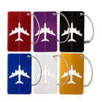 Luggage Tag Aluminum Travel Baggage Suitcase Identity Address Name Label Cards - Silver
