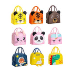 3D Bento Lunch Bag Cartoon Handbag Insulated Food Box Bag for Students LunchTote - Pink Panda