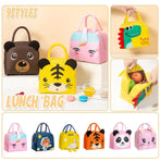 3D Bento Lunch Bag Cartoon Handbag Insulated Food Box Bag for Students LunchTote - Yellow Duck