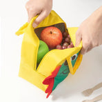 3D Bento Lunch Bag Cartoon Handbag Insulated Food Box Bag for Students LunchTote - Yellow Duck