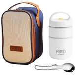 3pcs Insulated Lunch Box Soup Container Portable Breakfast Food Storage Box Set - Front View