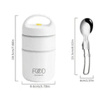 3pcs Insulated Lunch Box Soup Container Portable Breakfast Food Storage Box Set - Side View