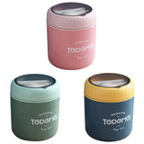 530ml Stainless Steel Insulated Lunch Box Portable Food Storage Mug Soup Meals - Blue - Side View