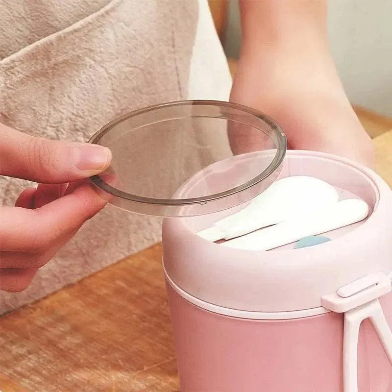 530ml Stainless Steel Insulated Lunch Box Portable Food Storage Mug Soup Meals - Blue