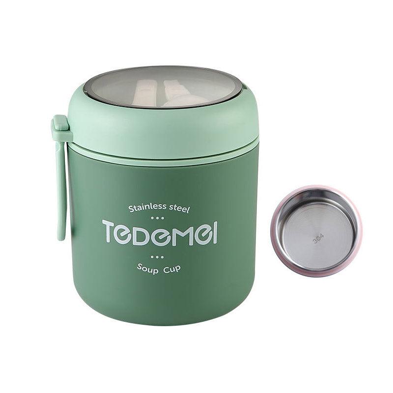 530ml Stainless Steel Insulated Lunch Box Portable Food Storage Mug Soup Meals - Pink