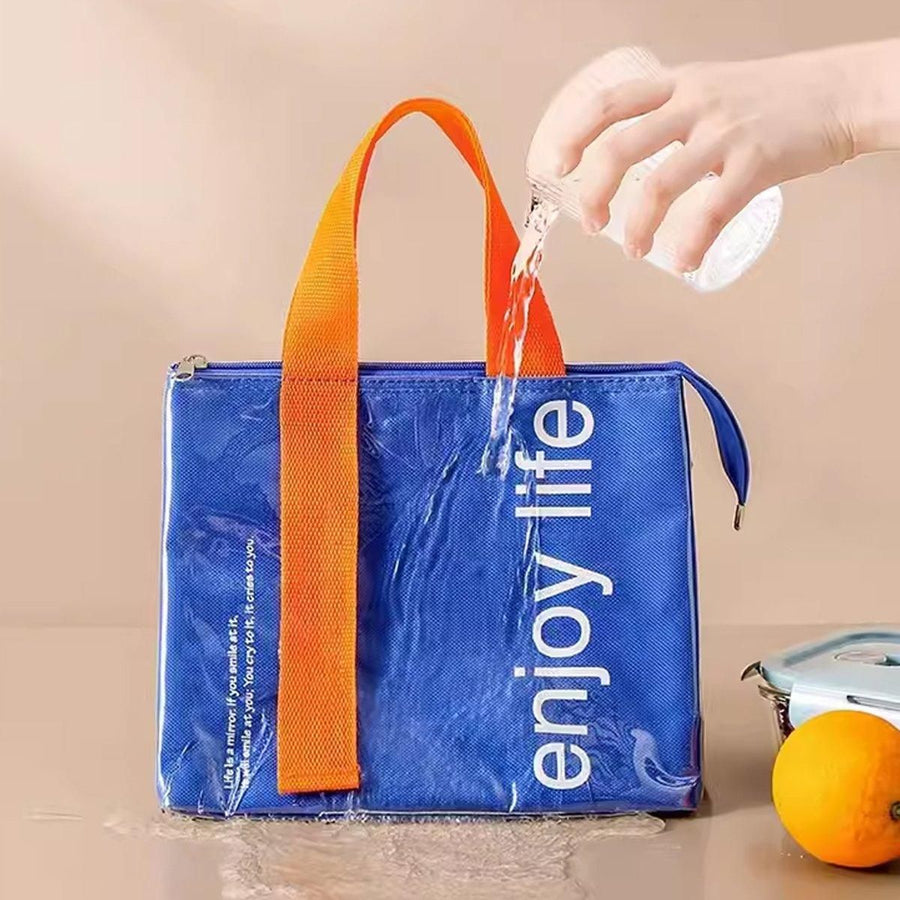 Large Capacity Lunch Bag Outdoor Picnic Aluminum Foil Portable Thermal Bag - Grey
