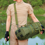Waterproof Fishing Tackle Bag Large Capacity Multi Functional Shoulder Storage - Khaki Camouflage