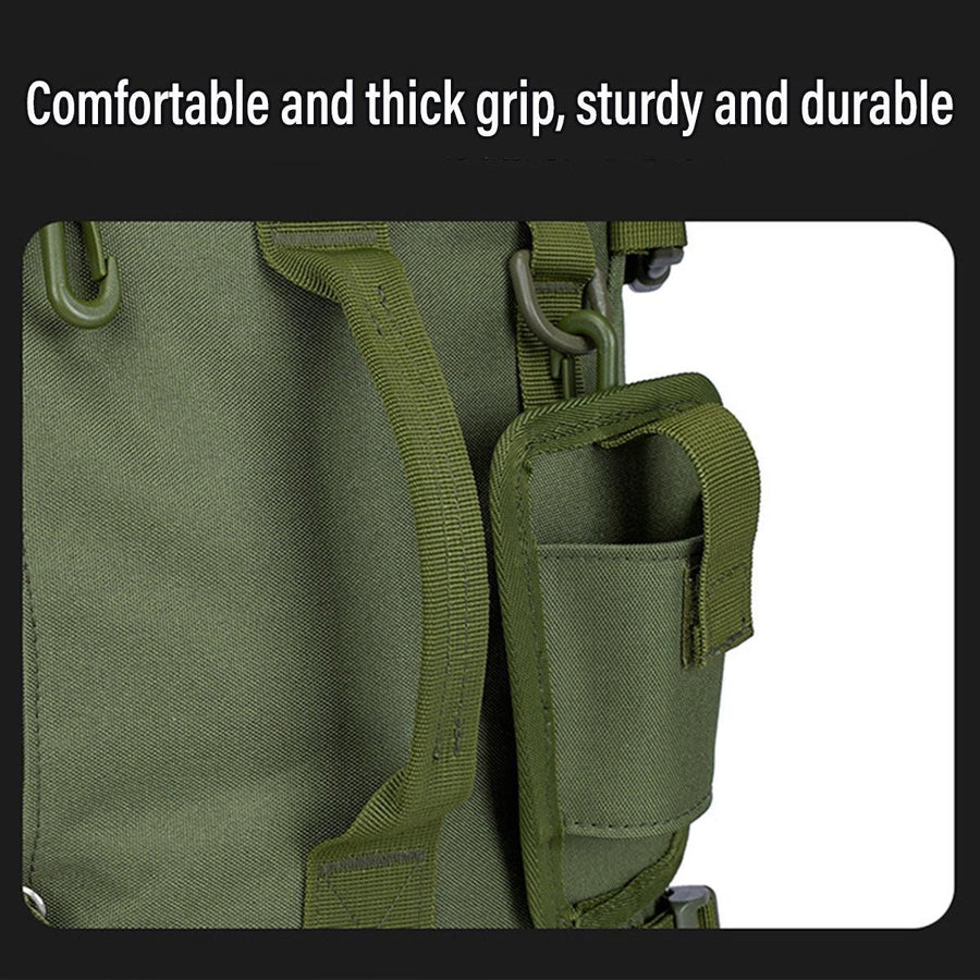 Waterproof Fishing Tackle Bag Large Capacity Multi Functional Shoulder Storage - Khaki Camouflage