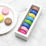 50-Pack White Drawer-Style Window Pastry Boxes, 20.5 x 7 x 5 cm