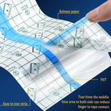 Waterproof PU Film Adhesive Tape Transparent High Stickiness Cuttable Bandage - 15cm x 10m - Top-Down View