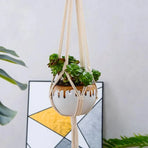 5-Piece Macrame Plant Hanger Set for Indoor Pots
