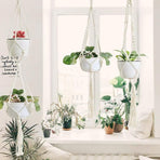 5-Piece Macrame Plant Hanger Set for Indoor Pots