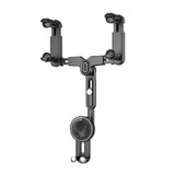 Mobile Phone Rearview Mirror Holder Strong Grip Fits Most Smartphones Car Use - Front View
