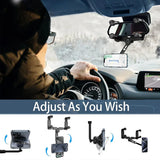 Mobile Phone Rearview Mirror Holder Strong Grip Fits Most Smartphones Car Use - Extra Image