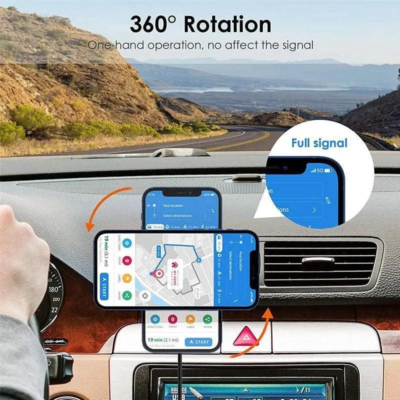 Wireless 15W Magnetic Car Mount Holder Charger For Iphone 13 12 Pro Max Magsafe - White