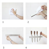 40/50cm Stainless Steel Magnetic Knife Rack Holder Knives Tool Shelf Magnet - 30CM - 45-Degree Angle