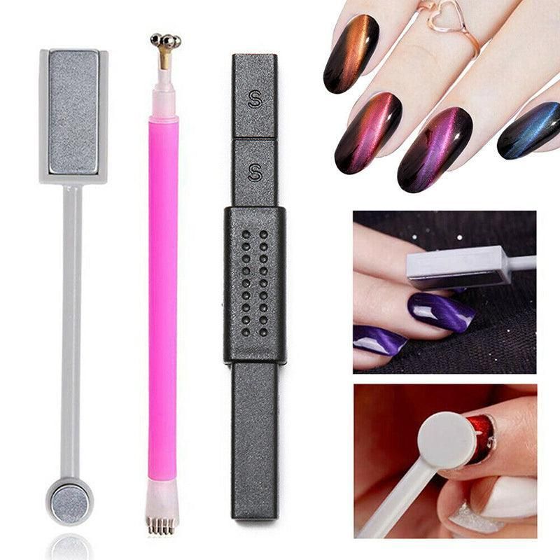 Nail Art Cat Eye Effect Stick for UV Gel Polish Design Tool for Manicure Styling Use - 1PC Multifunction