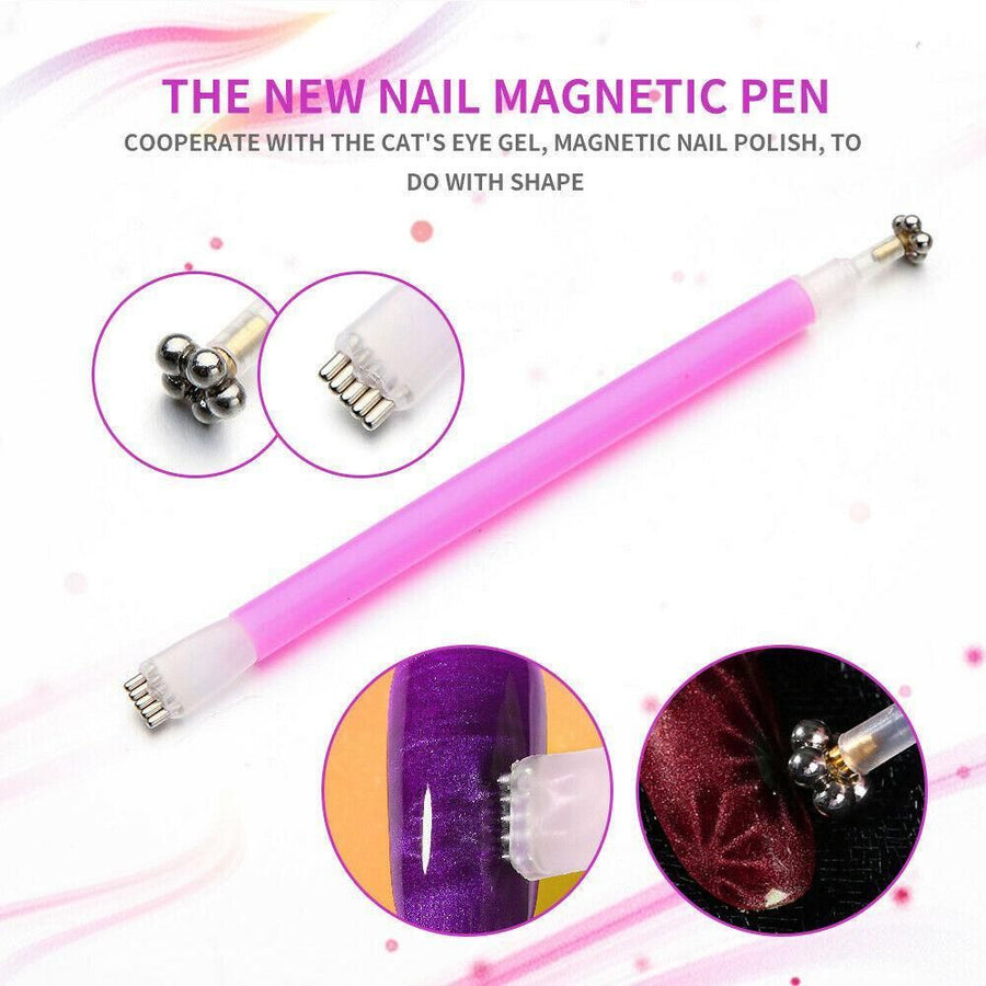 Nail Art Cat Eye Effect Stick for UV Gel Polish Design Tool for Manicure Styling Use - 1PC Multifunction