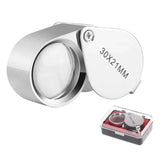 Loupe Magnifier Pocket Jewellers Eye Jewelry Magnifying Glass 30 X 21Mm Jewelers - Side View