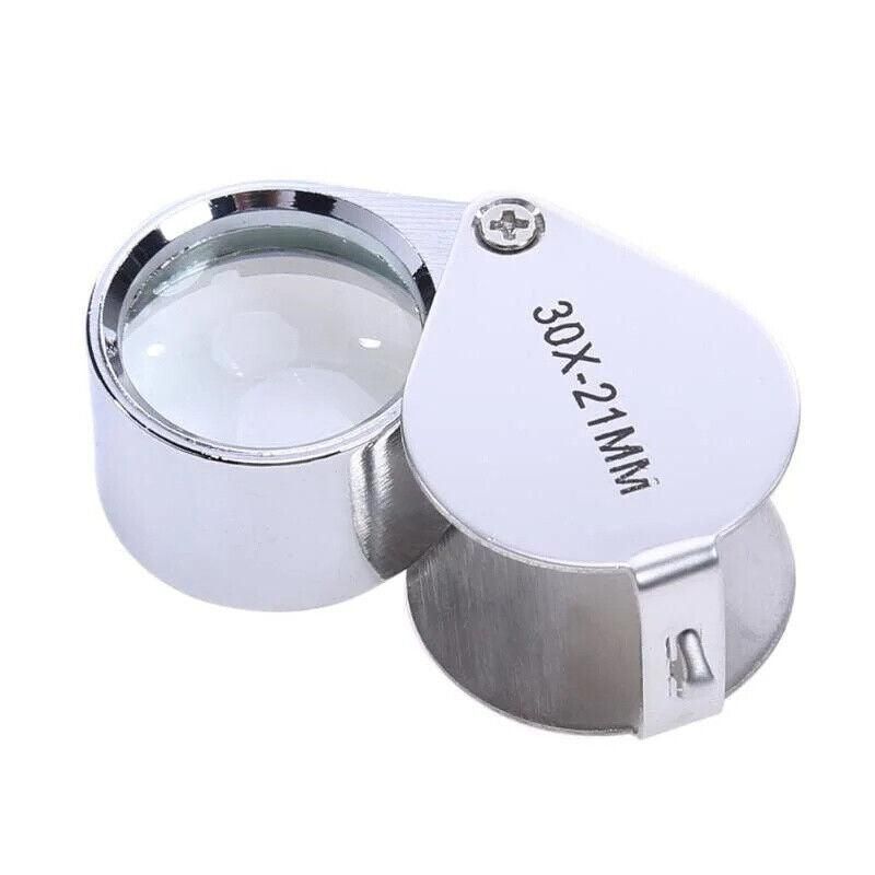 Loupe Magnifier Pocket Jewellers Eye Jewelry Magnifying Glass 30 X 21Mm Jewelers