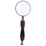 1PCS Vintage Ebony Handle Handheld Metal Magnifier Classical Nostalgic Gift Box - Extra Image