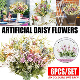 6x Artificial Small Soft Chrysanthemum Home Office Daisy Flower Party Decor DIY