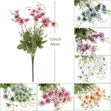 6x Artificial Small Soft Chrysanthemum Home Office Daisy Flower Party Decor DIY - Side View