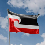 Large Maori Flag 90x150cm Tino Rangatiratanga NZ Flag Outdoor Polyester - Side View