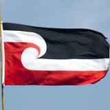 Large Maori Flag 90x150cm Tino Rangatiratanga NZ Flag Outdoor Polyester - Close-Up Angle