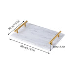Natural Marble Tray Storage Display Tray Bathroom Living Room Decor Sample Tray