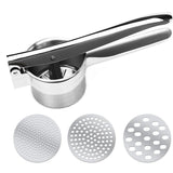 Potato Ricer Masher Fruit Press With 3 Discs Professional All Stainless Steel Au