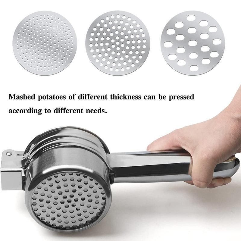 Potato Ricer Masher Fruit Press With 3 Discs Professional All Stainless Steel Au