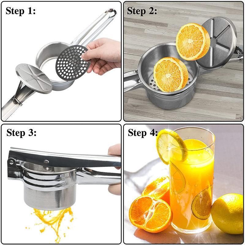 Potato Ricer Masher Fruit Press With 3 Discs Professional All Stainless Steel Au