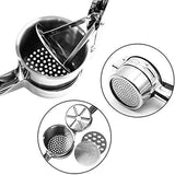 Potato Ricer Masher Fruit Press With 3 Discs Professional All Stainless Steel Au