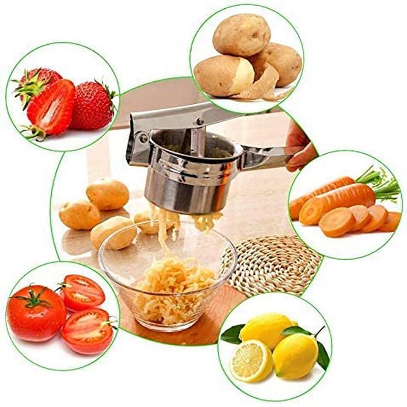 Potato Ricer Masher Fruit Press With 3 Discs Professional All Stainless Steel Au