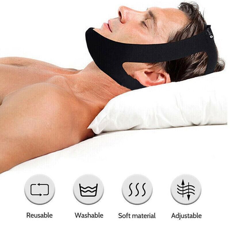 New Stop Snoring Chin Strap Anti Snore Sleep Apnea Belt Device Solutions Jaw Oz