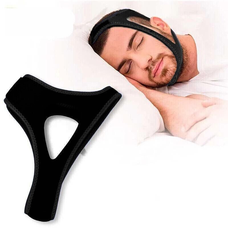New Stop Snoring Chin Strap Anti Snore Sleep Apnea Belt Device Solutions Jaw Oz